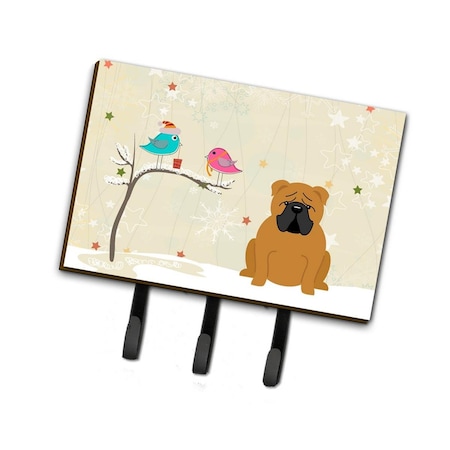 Jensendistributionservices Christmas Presents Between Friends English Bulldog Red Leash or Key Holder MI1705022